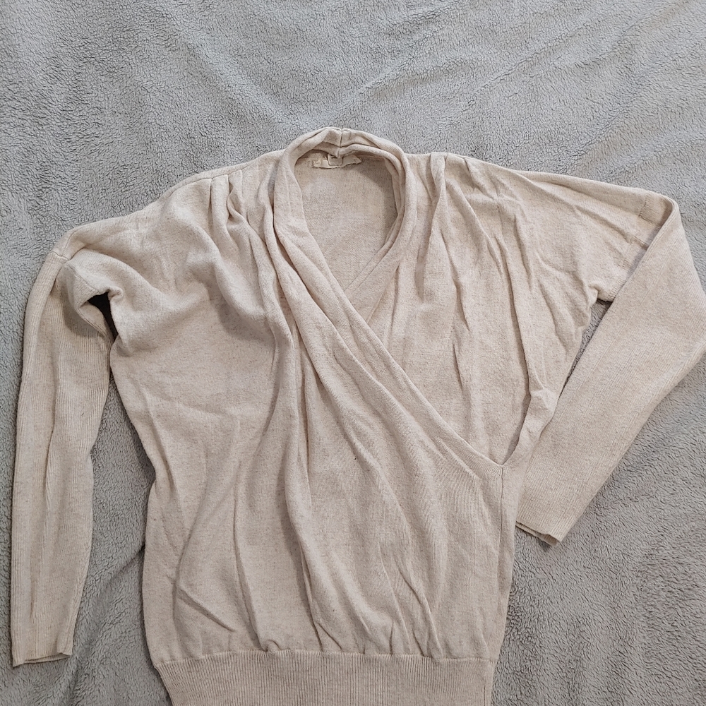 Wool wrap sweater